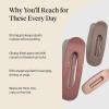 imageKitsch Flat Claw Clips for Women  Strong Grip Comfortable Design  Durable Plastic Glossy Finish  Lay Down Claw Clip  For All Hair Types  Ideal Gifts for Women  Terracotta 3pcsTerracota
