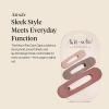 imageKitsch Flat Claw Clips for Women  Strong Grip Comfortable Design  Durable Plastic Glossy Finish  Lay Down Claw Clip  For All Hair Types  Ideal Gifts for Women  Terracotta 3pcsTerracota