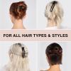 imageKitsch Flat Hair Clips for Women  Strong Hold No Slip Grip Flat Claw Clips For Secure and Comfortable Look  Durable Recycled Plastic Hair Accessories  Ideal Gifts for Women  Black ampamp Tortoise 2pcCurve