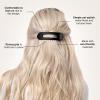 imageKitsch Flat Hair Clips for Women  Strong Hold No Slip Grip Flat Claw Clips For Secure and Comfortable Look  Durable Recycled Plastic Hair Accessories  Ideal Gifts for Women  Black ampamp Tortoise 2pcFlat