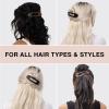 imageKitsch Flat Hair Clips for Women  Strong Hold No Slip Grip Flat Claw Clips For Secure and Comfortable Look  Durable Recycled Plastic Hair Accessories  Ideal Gifts for Women  Black ampamp Tortoise 2pcFlat