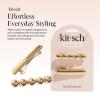 imageKitsch Gold Hair Barrettes For Women  Stylish Durable ampamp Elegant Metal Hair Clips for Women for Everyday or Special Occasions  Cloud ampamp Bubble Design 2pc Set