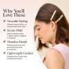 imageKitsch Gold Hair Barrettes For Women  Stylish Durable ampamp Elegant Metal Hair Clips for Women for Everyday or Special Occasions  Cloud ampamp Bubble Design 2pc Set