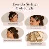 imageKitsch Gold Hair Barrettes For Women  Stylish Durable ampamp Elegant Metal Hair Clips for Women for Everyday or Special Occasions  Cloud ampamp Bubble Design 2pc Set