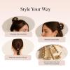 imageKitsch Gold Hair Jewelry for Braids  Lightweight Metal Hair Pins for Women  Stackable Gold Hair Accessories for Everyday or Special Occasions  3pc Set