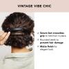 imageKitsch Hair Clips for Women  Recycled Plastic Hair Accessories for Low Ponytail  Matte Ponytail Clips  Creaseless Hair Barrettes for Women  2 Pcs Black and Tortoise