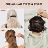 imageKitsch Hair Clips for Women  Recycled Plastic Hair Accessories for Low Ponytail  Matte Ponytail Clips  Creaseless Hair Barrettes for Women  2 Pcs Black and Tortoise