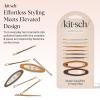 imageKitsch Hair Clips for Women ampamp Bobby Pins  Gold Metal Snap Hair Barrettes for Women  Stylish No Slip PainFree  Ideal for Everyday Hairstyles  Sedona 8pc Set