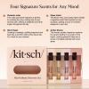 imageKitsch Hair Perfume For Women Discovery Set  Pistachio Latte Warm Sugar Sheer Violet ampamp Amber Waves  Patented OdorEliminating Technology Hair Spray and Body Mist  4 x 15ml