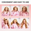 imageKitsch Holiday Hair Hero XL Satin Heatless Styling ampamp Flat Lay Claw  Heatless Curls ampamp Waves Extra Large Curling Rods Satin Scrunchies ampamp Claw Clip for Hair Protection Gifts for Women 4pc set AuraPink Kitty Faces