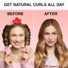 imageKitsch Holiday Hair Hero XL Satin Heatless Styling ampamp Flat Lay Claw  Heatless Curls ampamp Waves Extra Large Curling Rods Satin Scrunchies ampamp Claw Clip for Hair Protection Gifts for Women 4pc set AuraPink Kitty Faces