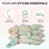imageKitsch Holiday Hair Hero XL Satin Heatless Styling ampamp Flat Lay Claw  Heatless Curls ampamp Waves Extra Large Curling Rods Satin Scrunchies ampamp Claw Clip for Hair Protection Gifts for Women 4pc set AuraAura
