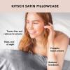 imageKitsch Holiday Satin Pillowcase with Zipper for Hair and Skin Softer Than Silk Pillow Cases 2 Pack Cooling Pillow Covers Machine Washable WrinkleFree Satin Queen Size Set of 2 19quotx26quot BlushCharcoal