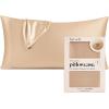 imageKitsch Holiday Satin Pillowcase with Zipper for Hair and Skin Softer Than Silk Pillow Cases 2 Pack Cooling Pillow Covers Machine Washable WrinkleFree Satin Queen Size Set of 2 19quotx26quot BlushChampagne