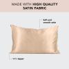 imageKitsch Holiday Satin Pillowcase with Zipper for Hair and Skin Softer Than Silk Pillow Cases 2 Pack Cooling Pillow Covers Machine Washable WrinkleFree Satin Queen Size Set of 2 19quotx26quot BlushChampagne