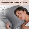 imageKitsch Holiday Satin Pillowcase with Zipper for Hair and Skin Softer Than Silk Pillow Cases 2 Pack Cooling Pillow Covers Machine Washable WrinkleFree Satin Queen Size Set of 2 19quotx26quot BlushCharcoal