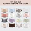 imageKitsch Holiday Satin Pillowcase with Zipper for Hair and Skin Softer Than Silk Pillow Cases 2 Pack Cooling Pillow Covers Machine Washable WrinkleFree Satin Queen Size Set of 2 19quotx26quot BlushIvory