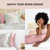 imageKitsch Holiday Satin Pillowcase with Zipper for Hair and Skin Softer Than Silk Pillow Cases 2 Pack Cooling Pillow Covers Machine Washable WrinkleFree Satin Queen Size Set of 2 19quotx26quot BlushAura