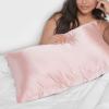 imageKitsch Holiday Satin Pillowcase with Zipper for Hair and Skin Softer Than Silk Pillow Cases 2 Pack Cooling Pillow Covers Machine Washable WrinkleFree Satin Queen Size Set of 2 19quotx26quot BlushBlush