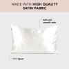 imageKitsch Holiday Satin Pillowcase with Zipper for Hair and Skin Softer Than Silk Pillow Cases 2 Pack Cooling Pillow Covers Machine Washable WrinkleFree Satin Queen Size Set of 2 19quotx26quot BlushIvory