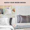 imageKitsch Holiday Satin Pillowcase with Zipper for Hair and Skin Softer Than Silk Pillow Cases 2 Pack Cooling Pillow Covers Machine Washable WrinkleFree Satin Queen Size Set of 2 19quotx26quot BlushCharcoal