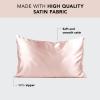 imageKitsch Holiday Satin Pillowcase with Zipper for Hair and Skin Softer Than Silk Pillow Cases 2 Pack Cooling Pillow Covers Machine Washable WrinkleFree Satin Queen Size Set of 2 19quotx26quot BlushBlush