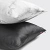 imageKitsch Holiday Satin Pillowcase with Zipper for Hair and Skin Softer Than Silk Pillow Cases 2 Pack Cooling Pillow Covers Machine Washable WrinkleFree Satin Queen Size Set of 2 19quotx26quot BlushCharcoal