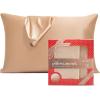 imageKitsch Holiday Satin Pillowcase with Zipper for Hair and Skin Softer Than Silk Pillow Cases 2 Pack Cooling Pillow Covers Machine Washable WrinkleFree Satin Queen Size Set of 2 19quotx26quot BlushChampagne