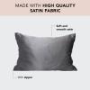 imageKitsch Holiday Satin Pillowcase with Zipper for Hair and Skin Softer Than Silk Pillow Cases 2 Pack Cooling Pillow Covers Machine Washable WrinkleFree Satin Queen Size Set of 2 19quotx26quot BlushCharcoal