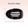 imageKitsch Medium Flat Claw Clips for Women  Stylish Flat Hair Clips Strong Hold for Thick ampamp Fine Hair  NonSlip for Secure Comfortable AllDay Wear  Ideal Gifts for Women  CherryLBlack