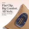 imageKitsch Medium Flat Claw Clips for Women  Stylish Flat Hair Clips for Women Strong Hold for Thick ampamp Fine Hair  NonSlip for Secure Comfortable AllDay Wear  BlackBlue Orchid