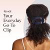 imageKitsch Medium Flat Claw Clips for Women  Stylish Flat Hair Clips for Women Strong Hold for Thick ampamp Fine Hair  NonSlip for Secure Comfortable AllDay Wear  BlackBlue Orchid