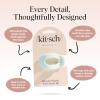 imageKitsch Medium Flat Claw Clips for Women  Stylish Flat Hair Clips for Women Strong Hold for Thick ampamp Fine Hair  NonSlip for Secure Comfortable AllDay Wear  BlackSage Leaf