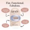 imageKitsch Medium Flat Claw Clips for Women  Stylish Flat Hair Clips for Women Strong Hold for Thick ampamp Fine Hair  NonSlip for Secure Comfortable AllDay Wear  BlackHydrangea Breeze