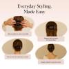 imageKitsch Medium Flat Claw Clips for Women  Stylish Flat Hair Clips for Women Strong Hold for Thick ampamp Fine Hair  NonSlip for Secure Comfortable AllDay Wear  BlackLBlack