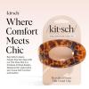 imageKitsch Medium Flat Claw Clips for Women  Stylish Flat Hair Clips for Women Strong Hold for Thick ampamp Fine Hair  NonSlip for Secure Comfortable AllDay Wear  BlackLTortoise