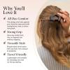 imageKitsch Medium Flat Claw Clips for Women  Stylish Flat Hair Clips for Women Strong Hold for Thick ampamp Fine Hair  NonSlip for Secure Comfortable AllDay Wear  BlackSBlack