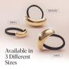 imageKitsch Medium Hair Cuffs for Braids ampamp Ponytails  Sleek Hair Ties No Damage for Women  Recycled Plastic ampamp Nylon Elastics  Stylish ampamp Durable  Black ampamp Tort 2pcsLGold