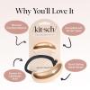 imageKitsch Medium Hair Cuffs for Braids ampamp Ponytails  Sleek Hair Ties No Damage for Women  Recycled Plastic ampamp Nylon Elastics  Stylish ampamp Durable  Black ampamp Tort 2pcsLGold