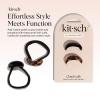 imageKitsch Medium Hair Cuffs for Braids ampamp Ponytails  Sleek Hair Ties No Damage for Women  Recycled Plastic ampamp Nylon Elastics  Stylish ampamp Durable  Black ampamp Tort 2pcsSBlack  Tort