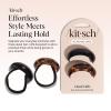 imageKitsch Medium Hair Cuffs for Braids ampamp Ponytails  Sleek Hair Ties No Damage for Women  Recycled Plastic ampamp Nylon Elastics  Stylish ampamp Durable  Black ampamp Tort 2pcsBlack  Tort
