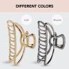 imageKitsch Metal Hair Clips for Women  Durable ampamp Elegant Metal Claw Clips Perfect for Everyday Use ampamp Special Occasions  Ideal Gifts for Women  Gold 1 PcHematite