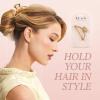 imageKitsch Metal Hair Clips for Women  Durable ampamp Elegant Metal Claw Clips Perfect for Everyday Use ampamp Special Occasions  Ideal Gifts for Women  Gold 1 PcGold