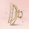 imageKitsch Metal Hair Clips for Women  Durable ampamp Elegant Metal Claw Clips Perfect for Everyday Use ampamp Special Occasions  Ideal Gifts for Women  Gold 1 PcGold