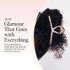 imageKitsch Metal Hair Clips for Women  Durable ampamp Elegant Rope Design Metal Claw Clips Perfect for Everyday Use ampamp Special Occasions  Gold  Ideal Gifts for Women 1 PcGold Rhinestone