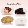 imageKitsch Metal Hair Clips for Women  Durable ampamp Elegant Rope Design Metal Claw Clips Perfect for Everyday Use ampamp Special Occasions  Gold  Ideal Gifts for Women 1 PcGold Rope