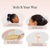 imageKitsch Metal Hair Clips for Women  Durable ampamp Elegant Rope Design Metal Claw Clips Perfect for Everyday Use ampamp Special Occasions  Gold  Ideal Gifts for Women 1 PcGold Rhinestone