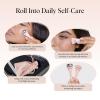 imageKitsch Mini Facial Roller ampamp Ice Face Roller Skin Care Tool Set for Women  Face Massager for Puffy Eyes Cold Therapy Lymphatic Drainage Massager Self Care Gifts for Women ampamp Men  BlushBlush