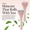 imageKitsch Mini Facial Roller ampamp Ice Face Roller Skin Care Tool Set for Women  Face Massager for Puffy Eyes Cold Therapy Lymphatic Drainage Massager Self Care Gifts for Women ampamp Men  BlushBlush
