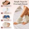 imageKitsch Moisturizing Socks for Cracked Heel Treatment  Reusable Spa Socks for Women ampamp Men with Insulated Gel Lining  Overnight Heel Socks for Dry Cracked Feet Hydrating OpenToe Design  1 PairCream